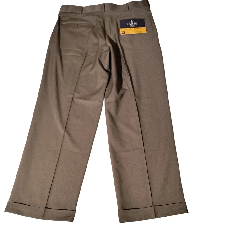 Stafford Travel Classic Fit Pleated Pants 38x29 (36